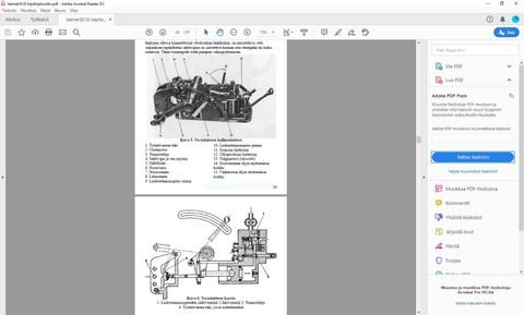 Valmet 361D - käyttäjän käsikirja + varaosakirja