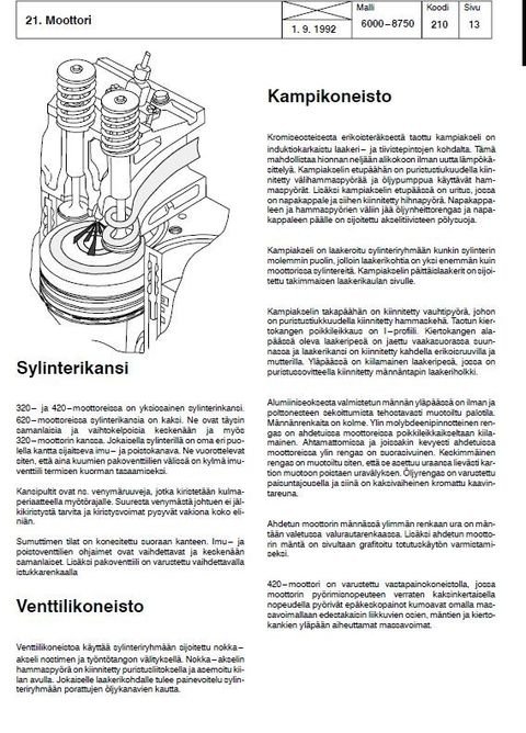 Korjaamokäsikirja - Valtra Valmet 6000 ja 8000-sarja