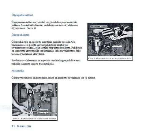 Valmet 20 huoltokirja + varaosakirja