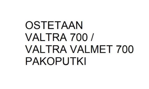 O: Valtra 700 pakoputki (äänenvaimennin)